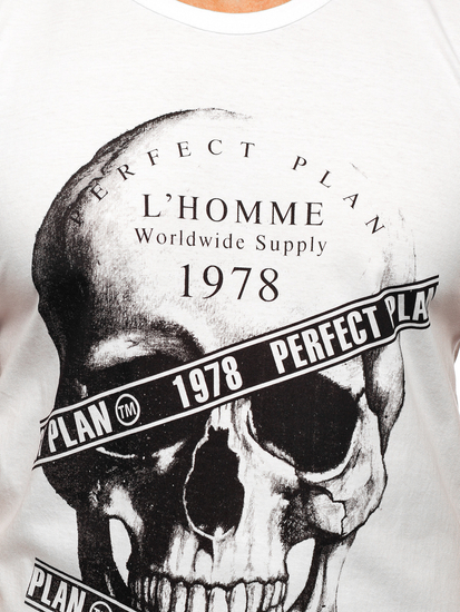 Mintás fehér színű tank-top Bolf 14807