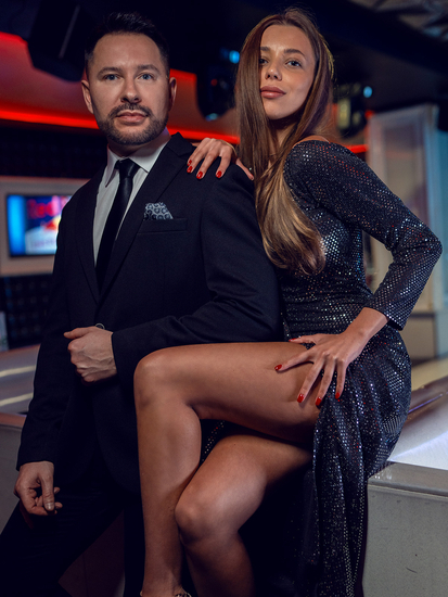 Elegáns, keskeny férfi nyakkendő fekete Bolf K001A