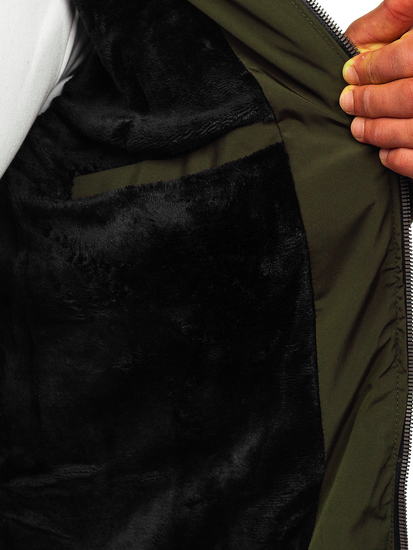 Steppelt téli férfi dzseki zöld színben Bolf 6906