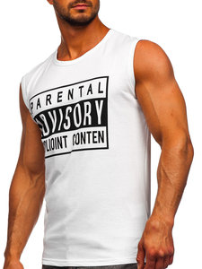 Mintás tank-top fehér színben Bolf 14828