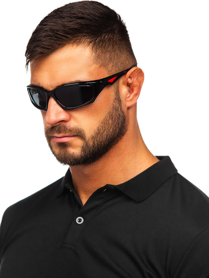 Napszemüveg fekete-piros színben Bolf MIAMI8