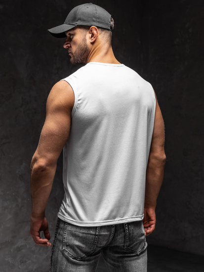 Tank-top mintával fehér Bolf KS2074