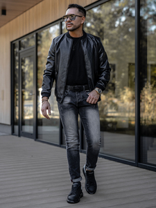 Férfi slim fit farmernadrág fekete színben Bolf  MP0056G