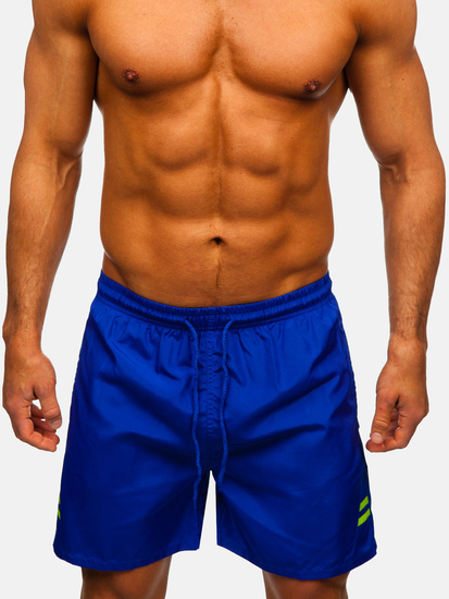 Kobaltkék rövid férfi fürdőnadrág Bolf QD29