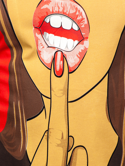 Mintás fehér színű boksz tank-top Bolf 143026