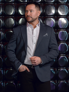 Férfi sötétkék casual zakó Bolf 24401-1