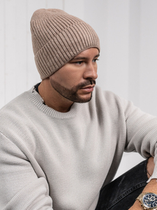 Barna bélelt téli férfi sapka Bolf 387046