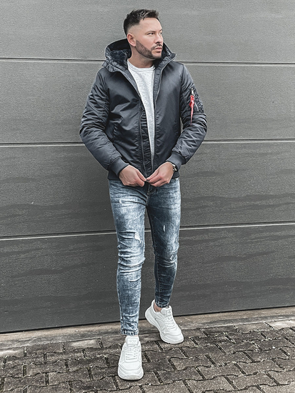 Sötétkék téli férfidzseki Bolf 2120