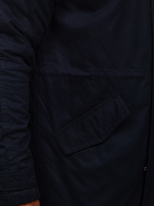 Férfi téli parka dzseki sötétkék Bolf EX838