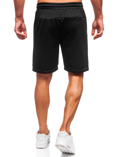 Fekete pamut rövidnadrág férfi Bolf 17K533