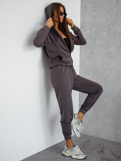 Női két darabos szett kapucnival grafit Bolf 821110