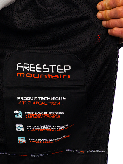 Sötétkék férfi softshell dzseki Bolf BK122