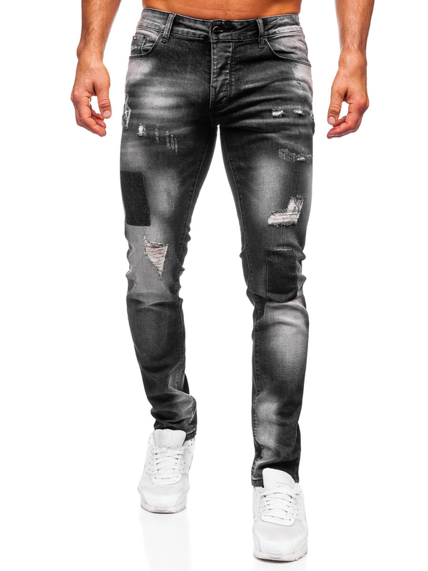 Fekete farmer férfi nadrág slim fit Bolf MP0113N