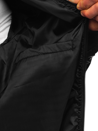 Átmeneti férfi bomber dzseki fekete színben Bolf 5M708