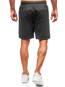 Grafitszürke pamut rövidnadrág férfi Bolf 17K533