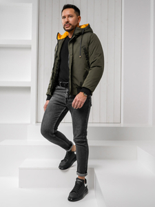 Zöld színű téli férfi dzseki Bolf 27M8100