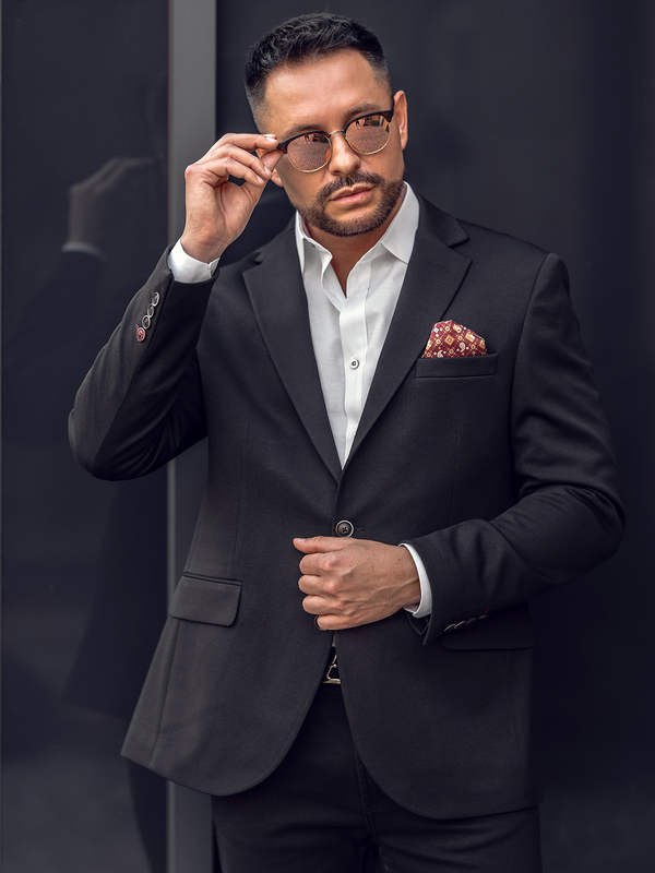 Fekete férfi alkalmi zakó Bolf 24401