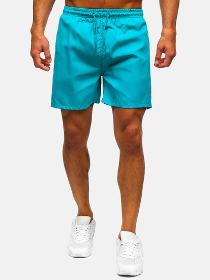 Kék rövid férfi fürdőnadrág Bolf QD29