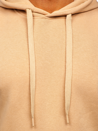 Kenguru típusú férfi pulcsi kapucnival bézs színben Bolf 1004