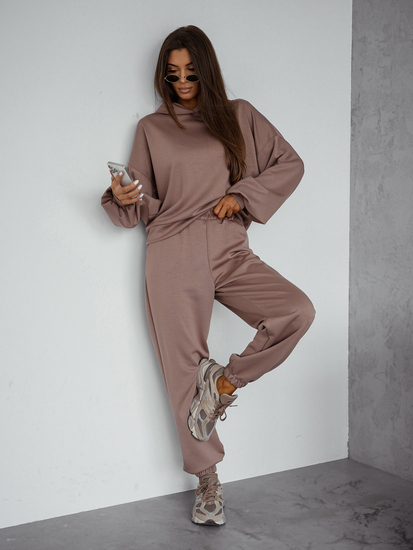 Női két darabos szett kapucnival cappuccino Bolf 525