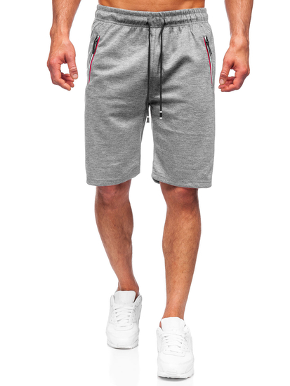 Férfi rövid szabadidőnadrág szürke színben Bolf JX131
