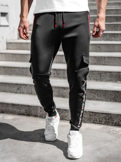 Férfi katonai melegítőnadrág fekete színben Bolf K10279A