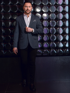 Férfi sötétkék casual zakó Bolf 24401-1