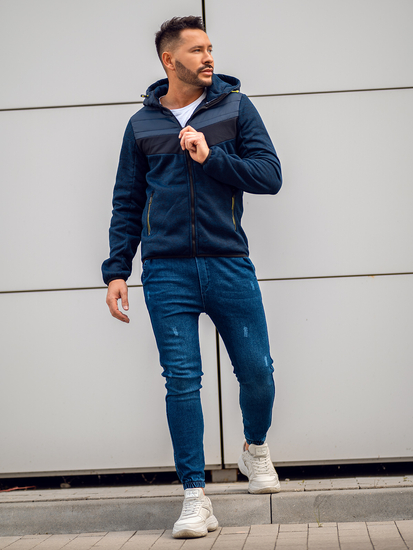 Átmeneti férfi dzseki gránátkék-zöld színben Bolf BKS2153