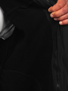 Fekete férfi sportos tavaszi-téli dzseki 2 az 1-ben Bolf 5M3262