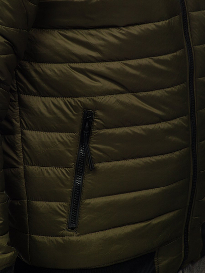 Átmeneti steppelt férfi bomberdzseki khaki színben Bolf MY-02A