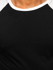 Fekete-fehér férfi póló Bolf 8T82