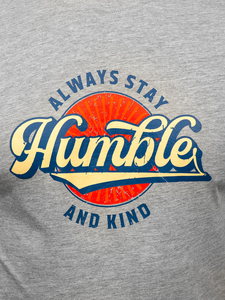 Szürke pamut férfi póló mintával Bolf MPO3531