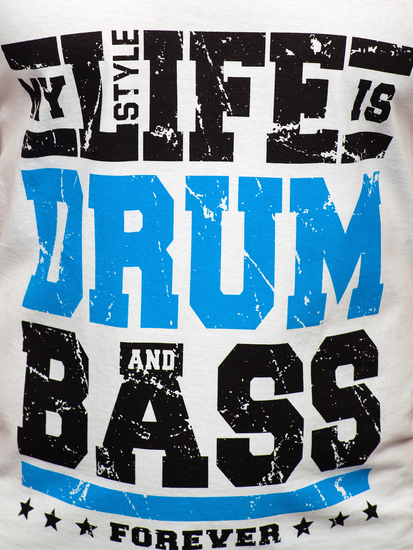 Mintás tank-top bokszoláshoz fehér színben Bolf 14832