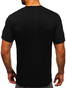 Férfi pamut nyomtatott póló Fekete Bolf KS1997