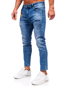 Sötétkék farmer nadrág férfi slim fit Bolf TF251