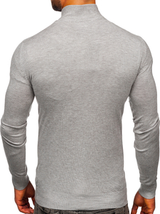 Nyitható férfi pulóver szürke színben Bolf YY07