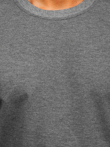 Férfi pulcsi kapucni nélkül antracitszürke színben Bolf B10001