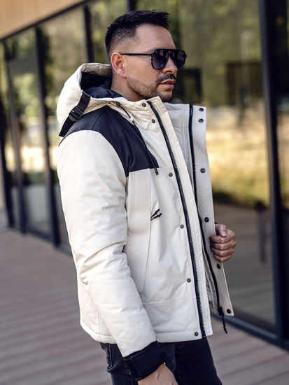 Steppelt téli férfi dzseki fehér Bolf J1905