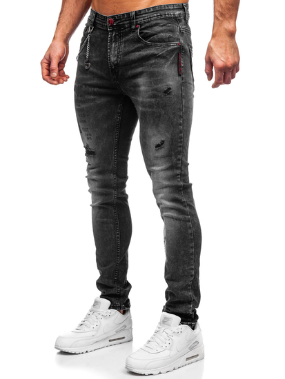 Férfi slim fit farmernadrág fekete színben Bolf 60027W0