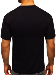 Mintás férfi póló fekete Bolf 14333