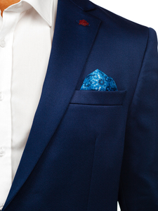 Férfi sötétkék blézer elegáns Bolf 022