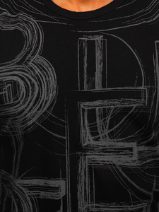 Mintás tank-top fekete-grafit színben Bolf 14818