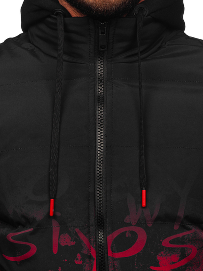 Piros steppelt téli sportos férfidzseki Bolf 27M8102