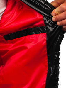 Átmeneti steppelt férfi sportdzseki fekete színben Bolf 2143