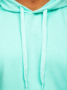 Kenguru típusú férfi pulcsi kapucnival mentazöld színben Bolf 1004