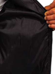 Átmeneti steppelt férfi bomberdzseki camel színben Bolf MY-01A