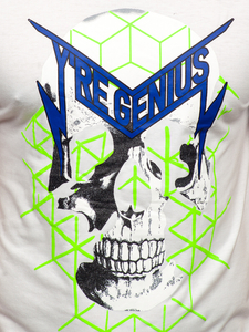 Mintás férfi póló fehér színben Bolf Y70002