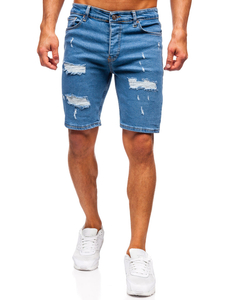 Kék férfi farmer rövidnadrág Bolf 0786