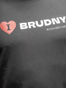 Grafit férfi póló Igor Brudny kollekcióból nyomattal 02