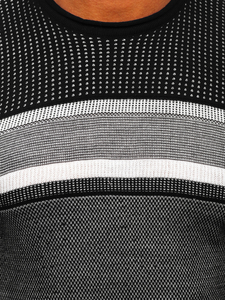 Férfi pulóver fekete színben Bolf 2510